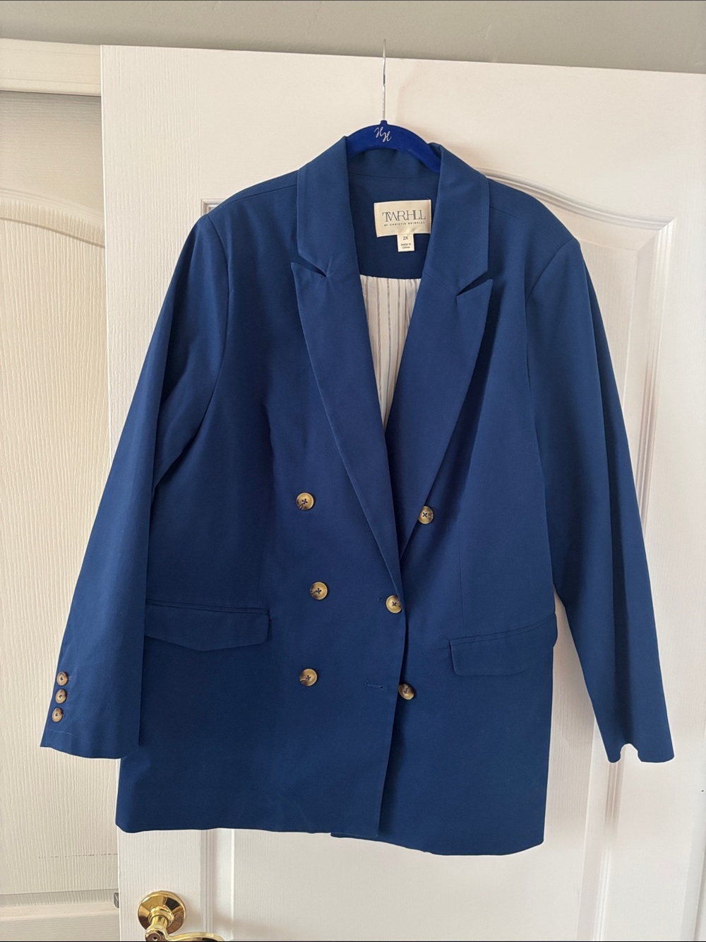 NWOT TWRHLL Double-Breasted Women's Blazer SZ 2X